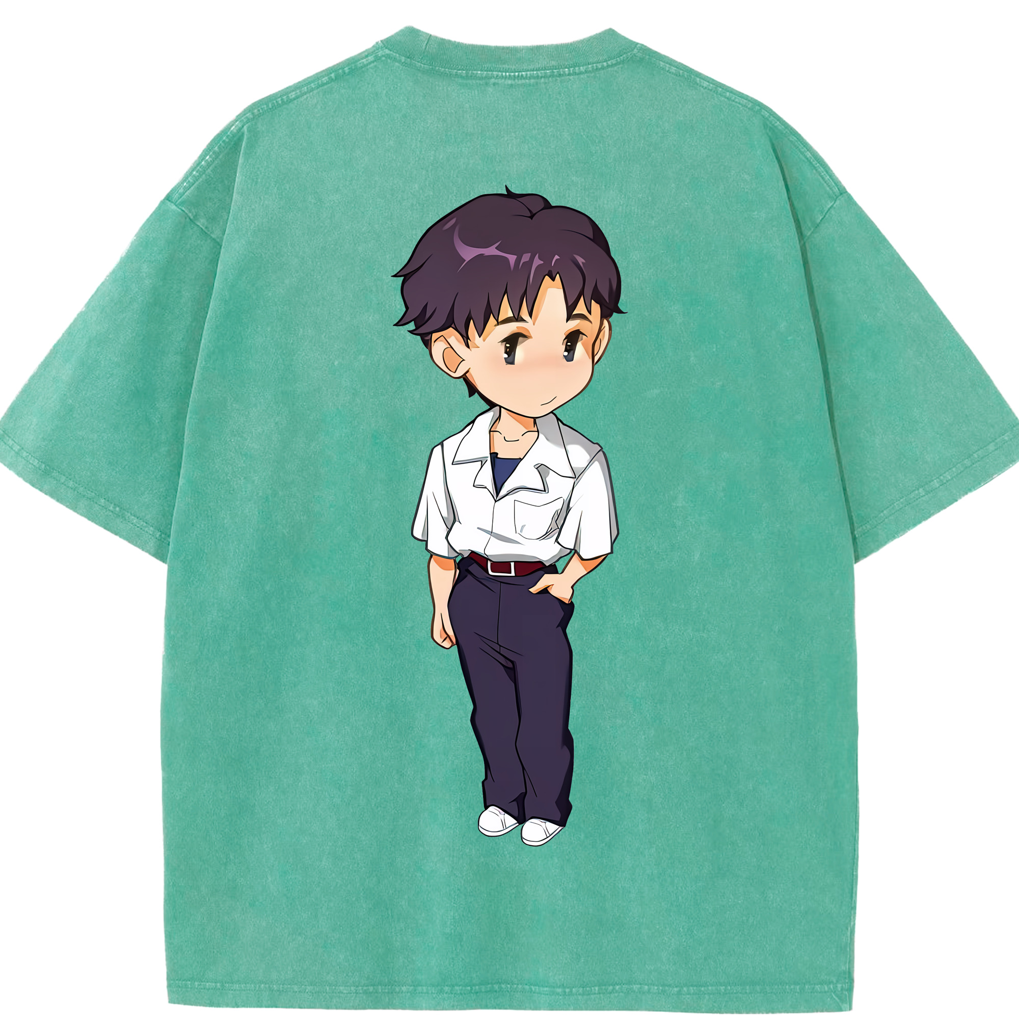 （画像用） EVA 新世紀エヴァンゲリオン 綿100% ヴィンテージ風 半袖Tシャツ（背面プリント）